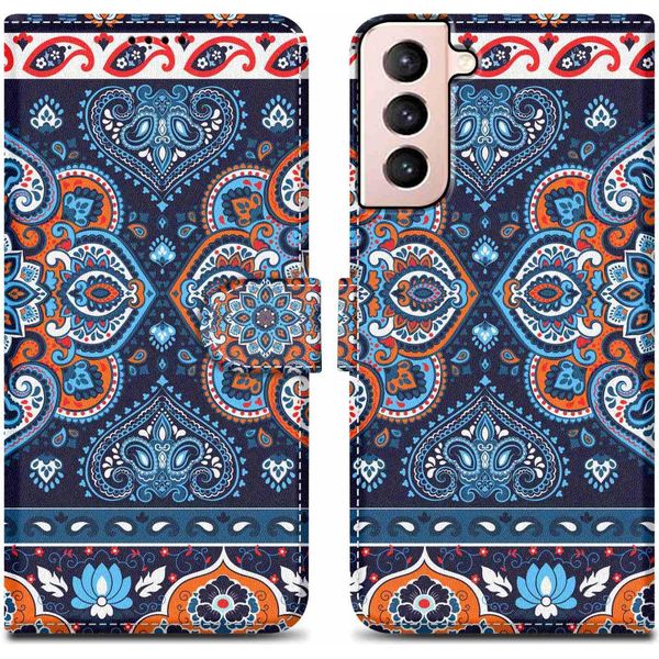Cadorabo Custodia Protettiva Per Samsung Galaxy S22 Plus Custodia Design Blu Telefono Cellulare Custodia Protettiva Custodia Magnetica Custodia Cover-image