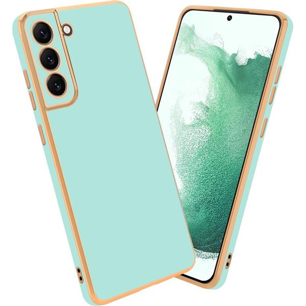 Cadorabo Copertura Protettiva Per Samsung Galaxy S22 Cover In Verde Telefono Cellulare Cover Tpu Silicone Fotocamera Protezione Caso-image
