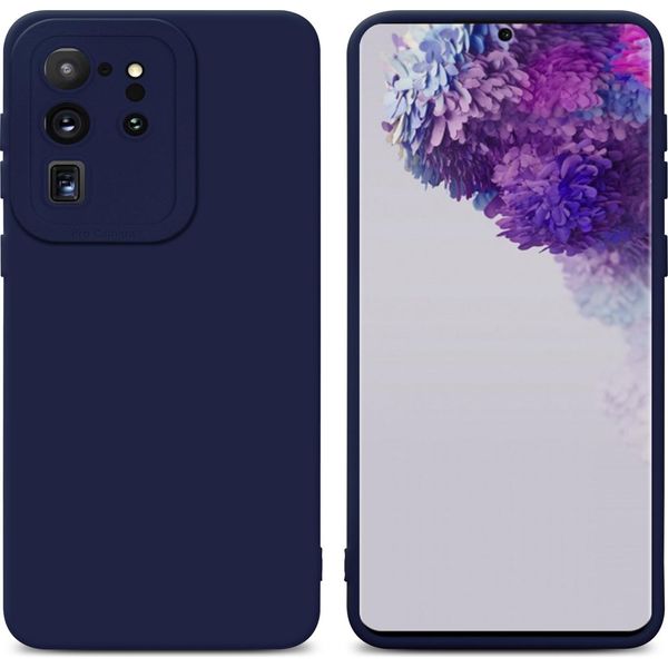 Cadorabo Cover Per Samsung Galaxy S20 Ultra Cover Protettiva In Silicone Tpu Blu Custodia Per Telefono Cellulare-image