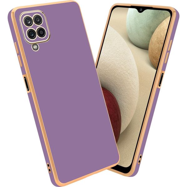Cadorabo Custodia Protettiva Per Samsung Galaxy A12 / M12 Cover In Viola Custodia Del Telefono Cellulare Tpu Silicone Fotocamera Custodia Di Protezione Caso-image