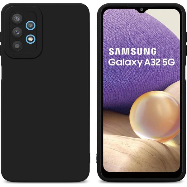 Cadorabo Cover Per Samsung Galaxy A32 5G Cover Protettiva In Tpu Nero Custodia In Silicone Custodia Per Cellulare-image