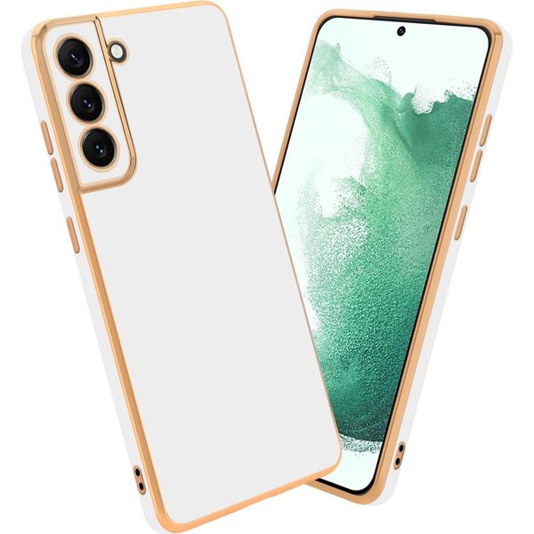 Cadorabo Cover Protettiva Per Samsung Galaxy S22 Plus Cover In Bianco Cover Per Telefono Cellulare Tpu Silicone Fotocamera Protezione Caso-image