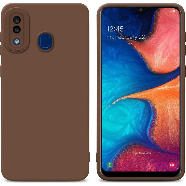 Cadorabo Cover Per Samsung Galaxy A20 / A30 / M10S Cover Protettiva In Tpu Marrone Custodia In Silicone Custodia Per Cellulare-image