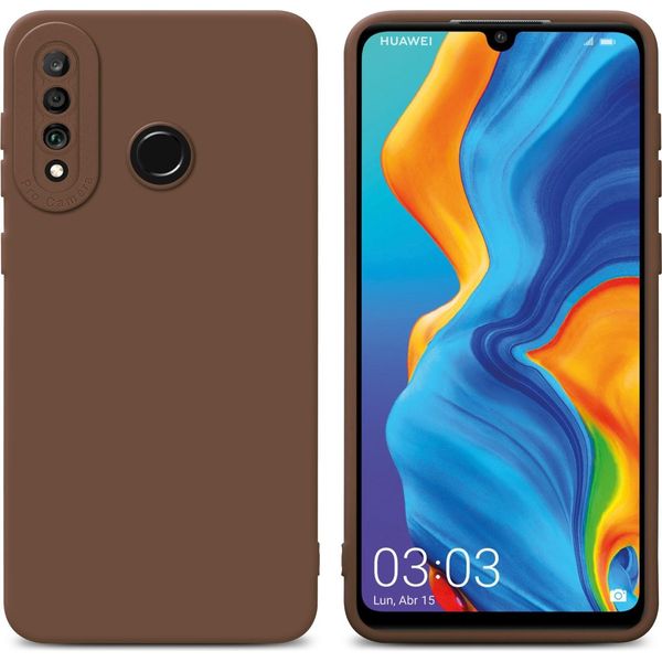 Cadorabo Cover Per Huawei P30 Lite Cover Protettiva In Tpu Marrone Custodia In Silicone Custodia Per Telefono Cellulare-image
