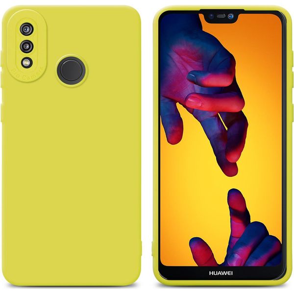 Cadorabo Cover Per Huawei P20 Lite 2018 / Nova 3E Cover Protettiva In Tpu Giallo Custodia In Silicone Custodia Per Cellulare-image