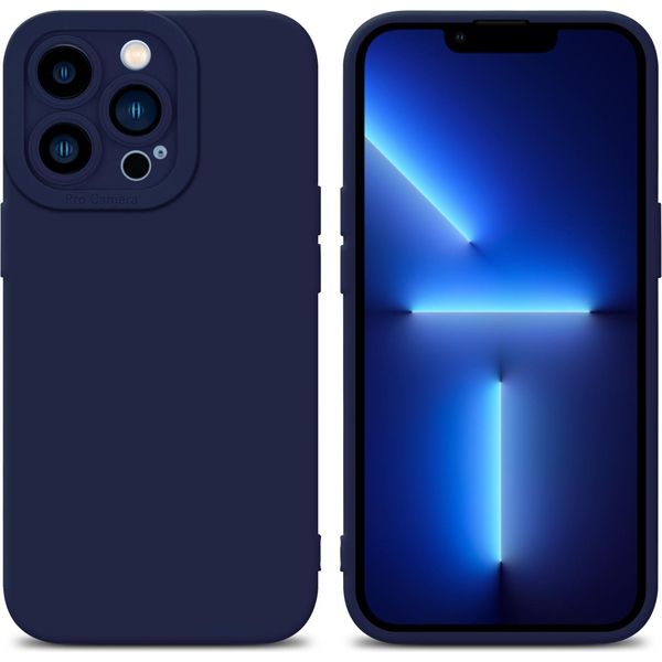 Cadorabo Custodia Per Apple Iphone 13 Pro Max Custodia Protettiva In Silicone Tpu Blu Custodia Per Cellulare-image