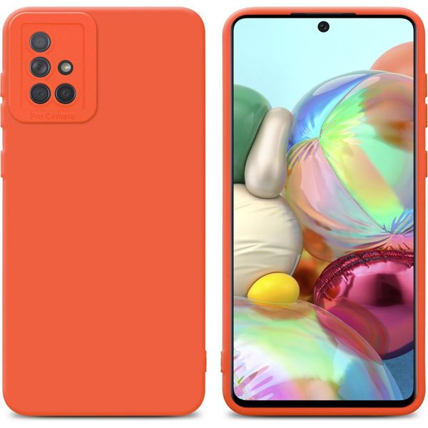 Cadorabo Cover Per Samsung Galaxy A71 4G Cover Protettiva In Tpu Arancione Custodia In Silicone Custodia Per Cellulare-image