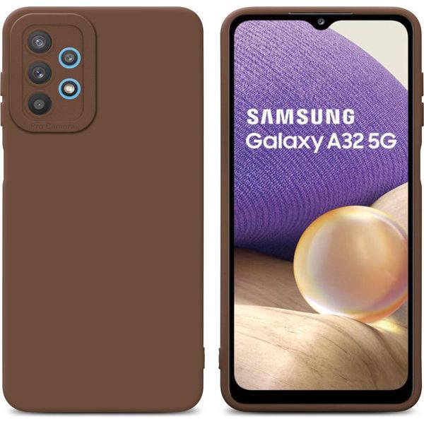 Cadorabo Cover Per Samsung Galaxy A32 5G Cover Protettiva In Tpu Marrone Custodia In Silicone Custodia Per Cellulare-image