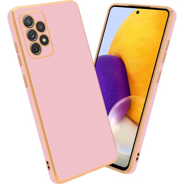 Cadorabo Custodia Protettiva Per Samsung Galaxy A72 4G / 5G In Rosa Custodia Del Telefono Cellulare Custodia In Silicone Tpu Fotocamera Protezione Custodia-image