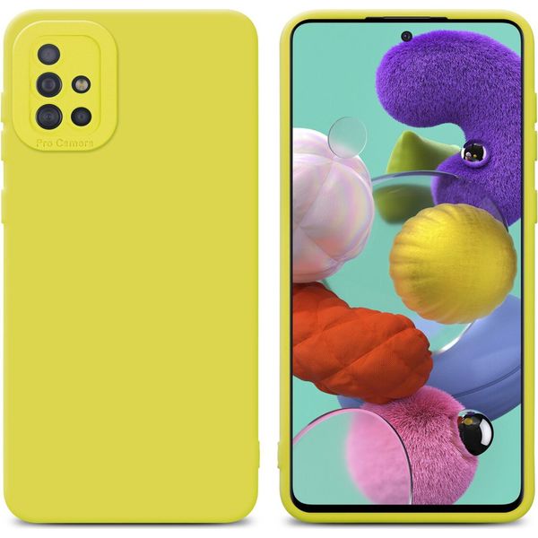 Cadorabo Cover Per Samsung Galaxy A51 4G / M40S Cover Protettiva In Tpu Giallo Custodia In Silicone Custodia Del Telefono Cellulare-image