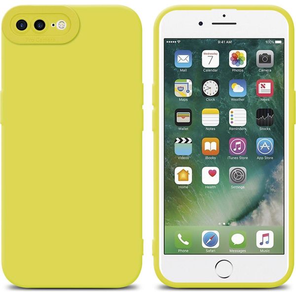 Custodia Cadorabo Per Apple Iphone 7 Plus / 7S Plus / 8 Plus Custodia Protettiva In Tpu Giallo Custodia In Silicone Custodia Per Cellulare-image