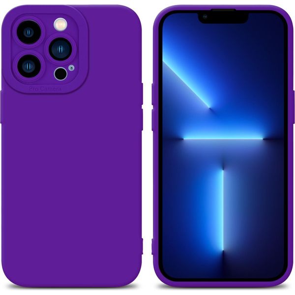 Custodia Cadorabo Per Apple Iphone 13 Pro Max Custodia Protettiva In Silicone Tpu Viola Custodia Per Telefono Cellulare-image