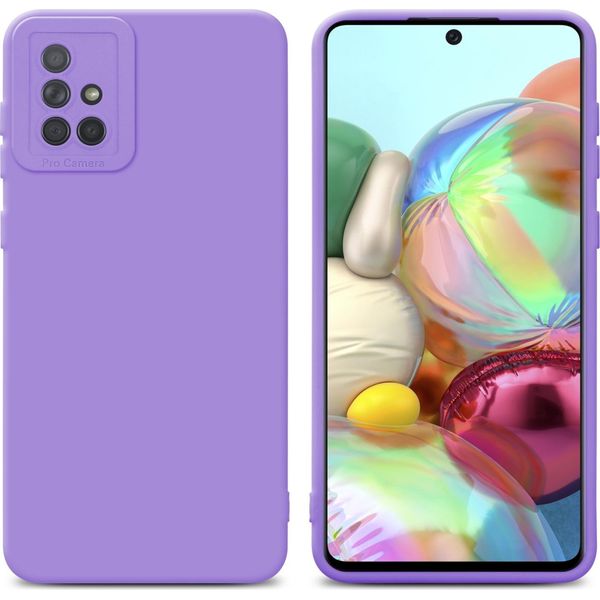 Cadorabo Cover Per Samsung Galaxy A71 4G Cover Protettiva In Silicone Tpu Viola Custodia Per Cellulare-image