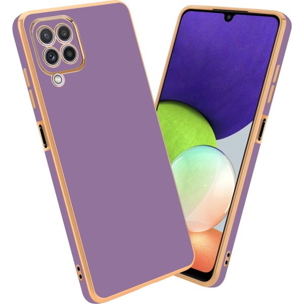 Cadorabo Cover Protettiva Per Samsung Galaxy M22 / M32 4G Cover In Viola Copertura Del Telefono Cellulare Tpu Silicone Fotocamera Protezione Caso-image