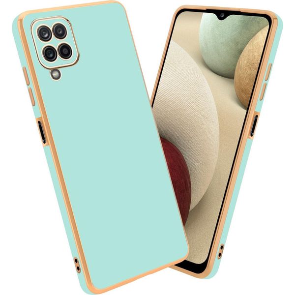 Cadorabo Custodia Protettiva Per Samsung Galaxy A12 / M12 Cover In Verde Custodia Del Telefono Cellulare Custodia In Silicone Tpu Fotocamera Protezione Custodia-image