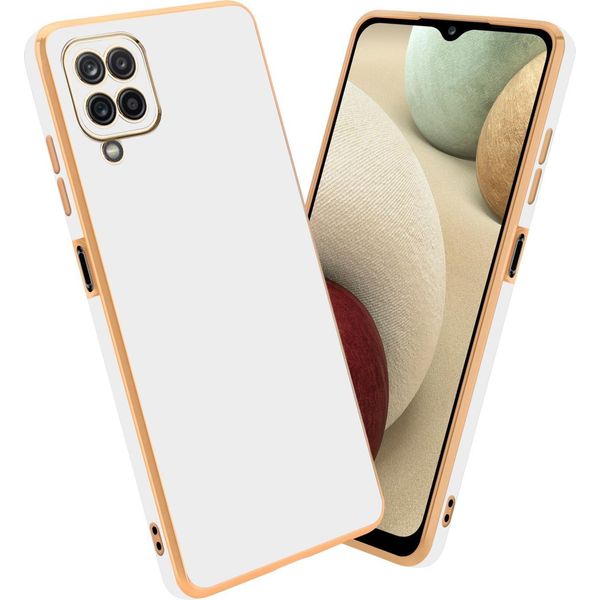 Cadorabo Cover Protettiva Per Samsung Galaxy A12 / M12 Cover In Bianco Telefono Cellulare Cover Tpu Silicone Fotocamera Protezione Caso-image