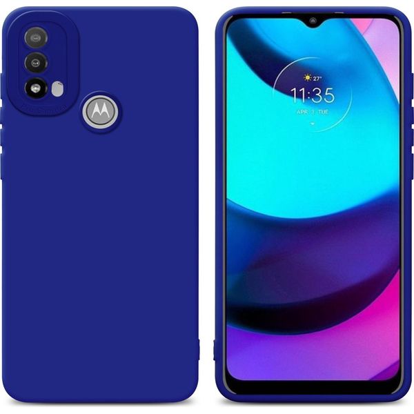 Cadorabo Cover Per Motorola Moto E20 Cover Protettiva In Tpu Blu Custodia In Silicone Custodia Per Telefono Cellulare-image