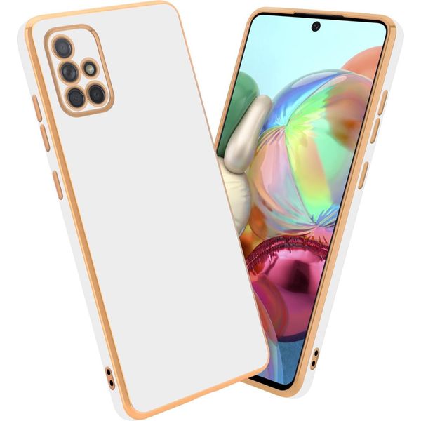 Cadorabo Cover Protettiva Per Samsung Galaxy A71 4G Cover In Bianco Telefono Cellulare Cover Tpu Silicone Fotocamera Protezione Caso-image