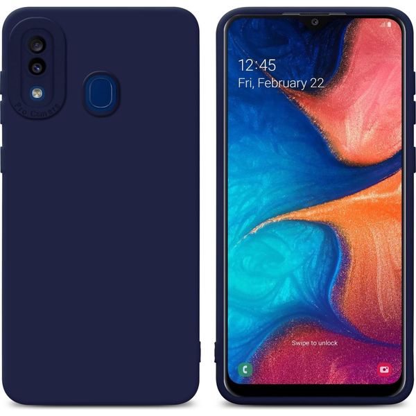 Cadorabo Cover Per Samsung Galaxy A20 / A30 / M10S Cover Protettiva In Tpu Blu Custodia In Silicone Custodia Per Cellulare-image
