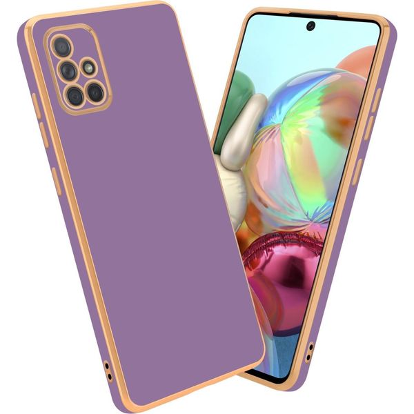 Cadorabo Cover Protettiva Per Samsung Galaxy A71 4G Cover In Viola Copertura Del Telefono Cellulare Tpu Silicone Fotocamera Protezione Caso-image
