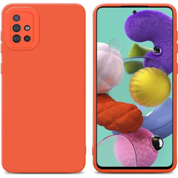 Cadorabo Cover Per Samsung Galaxy A51 4G / M40S Cover Protettiva In Tpu Arancione Custodia In Silicone Custodia Per Cellulare-image