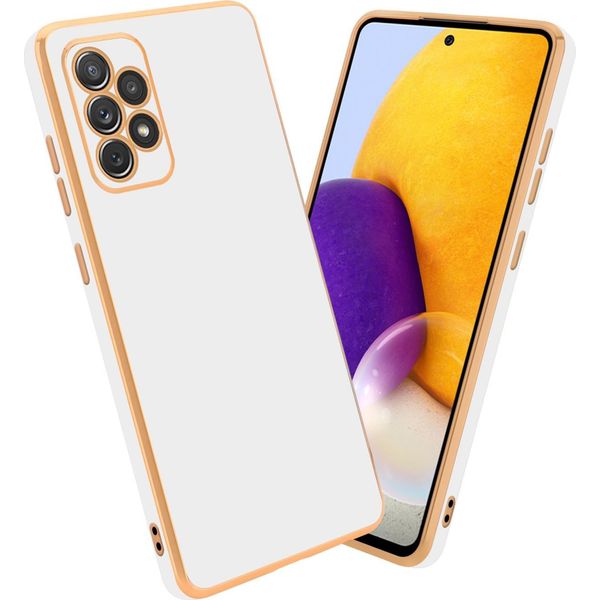 Cadorabo Cover Protettiva Per Samsung Galaxy A52 (4G / 5G) / A52S Cover In Bianco Copertura Del Telefono Cellulare Tpu Silicone Fotocamera Protezione Caso-image