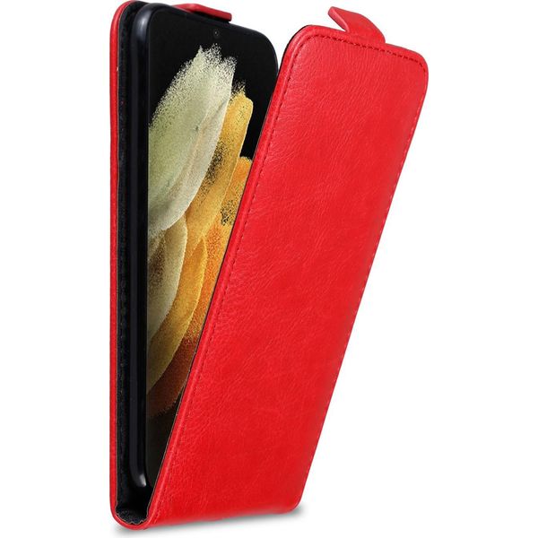 Custodia Cadorabo Per Samsung Galaxy S22 Ultra Custodia Protettiva In Rosso Custodia Flip Per Telefono Cellulare Custodia Cover-image
