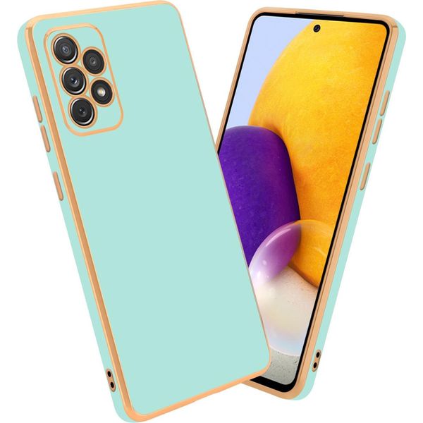 Cadorabo Custodia Protettiva Per Samsung Galaxy A72 4G / 5G Cover In Verde Custodia Del Telefono Cellulare Tpu Silicone Fotocamera Protezione Caso-image