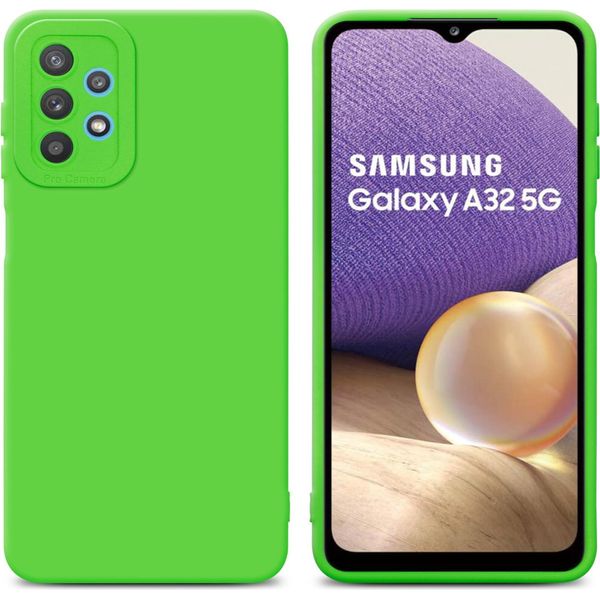 Cadorabo Cover Per Samsung Galaxy A32 5G Cover Protettiva In Tpu Verde Custodia In Silicone Custodia Per Telefono Cellulare-image