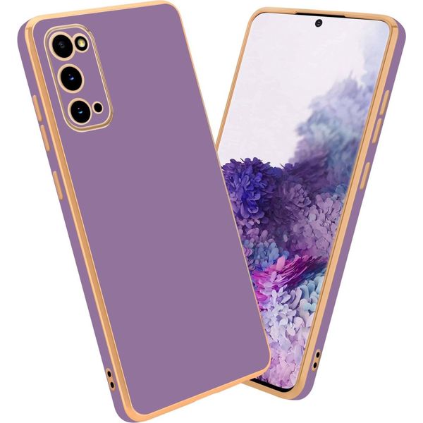Cadorabo Copertura Protettiva Per Samsung Galaxy S20 Cover In Viola Copertura Del Telefono Cellulare Tpu Silicone Fotocamera Protezione Caso-image