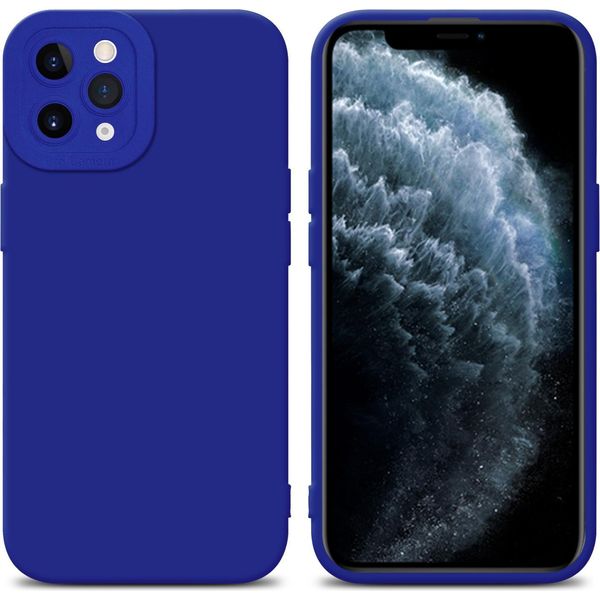 Cadorabo Custodia Per Apple Iphone 11 Pro Max Custodia Protettiva In Silicone Tpu Blu Custodia Per Telefono Cellulare-image