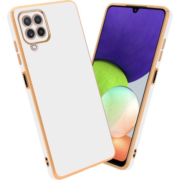 Cadorabo Cover Protettiva Per Samsung Galaxy M22 / M32 4G Cover In Bianco Copertura Del Telefono Cellulare Tpu Silicone Fotocamera Protezione Caso-image