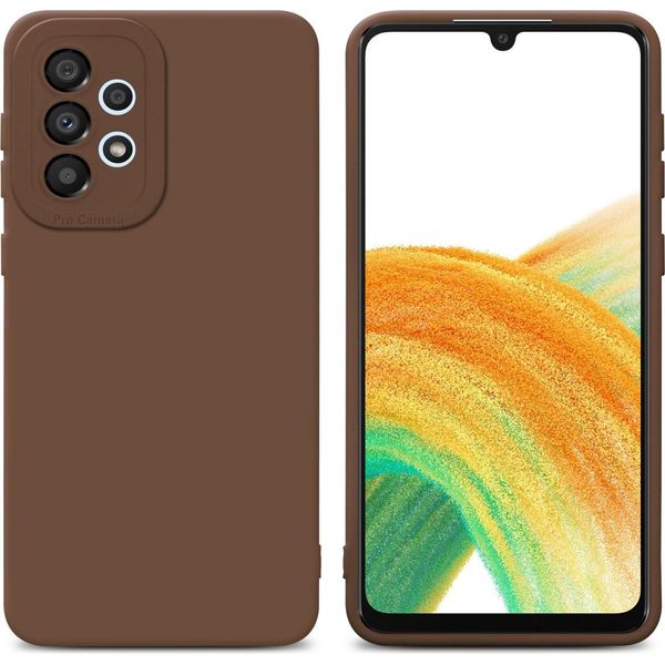 Cadorabo Cover Per Samsung Galaxy A72 4G / 5G Cover Protettiva In Tpu Marrone Custodia In Silicone Custodia Per Cellulare-image