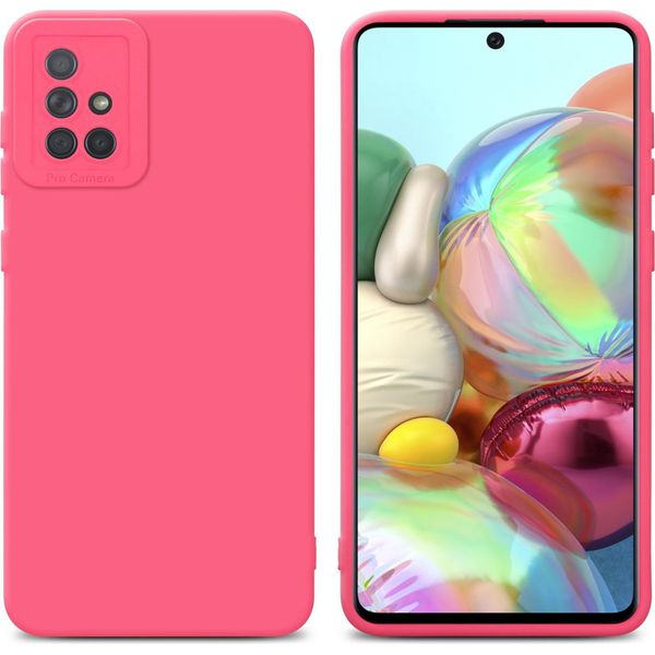 Cadorabo Cover Per Samsung Galaxy A71 4G Cover Protettiva In Silicone Tpu Rosso Custodia Per Cellulare-image