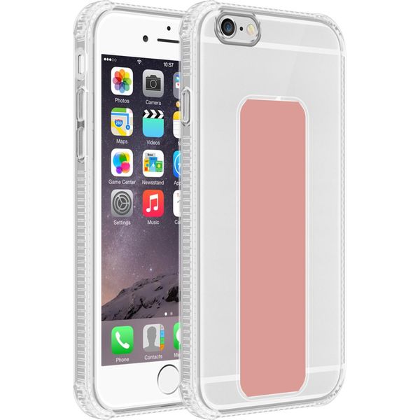 Cadorabo Custodia Protettiva Per Apple Iphone 6 / 6S Custodia In Rosa Custodia In Silicone Tpu Cover Funzione Stand-image