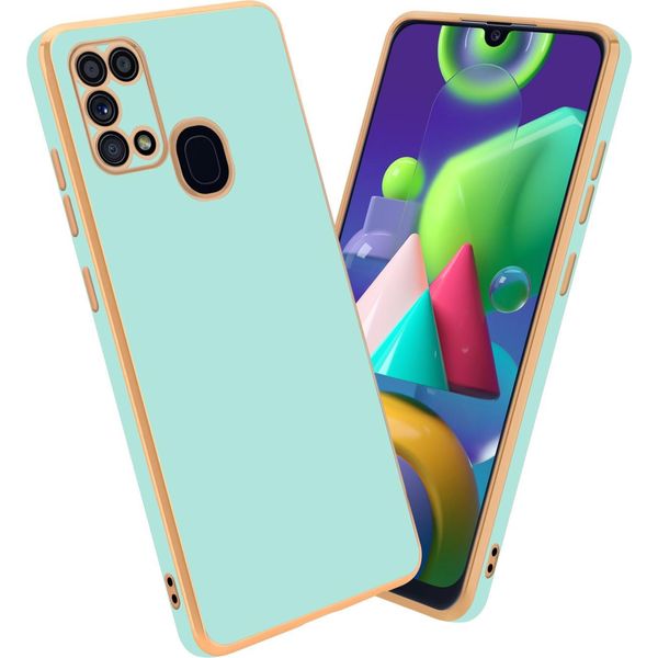 Cadorabo Cover Protettiva Per Samsung Galaxy M31 Cover In Verde Cover Telefono Cellulare Tpu Silicone Fotocamera Protezione Caso-image