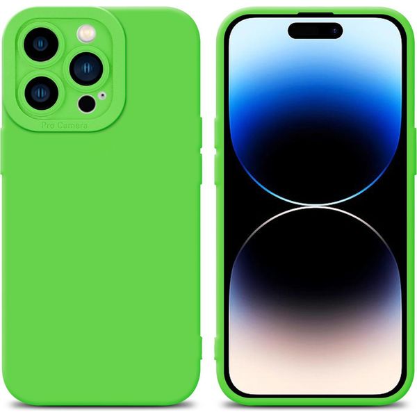 Custodia Cadorabo Per Apple Iphone 14 Pro Custodia Protettiva In Silicone Tpu Verde Custodia Per Telefono Cellulare-image