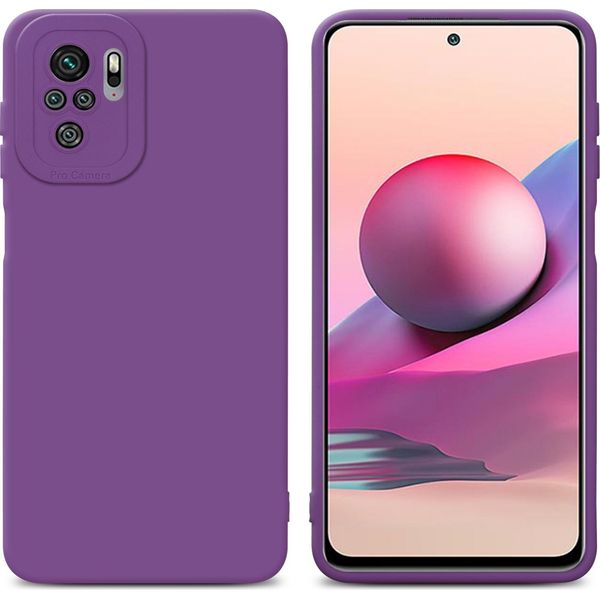 Cadorabo Custodia Per Xiaomi Redmi Note 10 4G / Redmi Note 10S Custodia Protettiva In Silicone Tpu Viola Custodia Per Telefono Cellulare-image