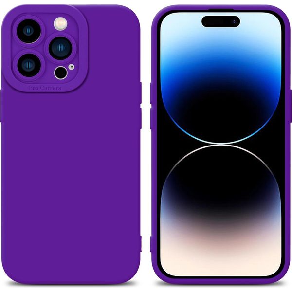 Cadorabo Custodia Per Apple Iphone 14 Pro Max Custodia Protettiva In Silicone Tpu Viola Custodia Per Telefono Cellulare-image