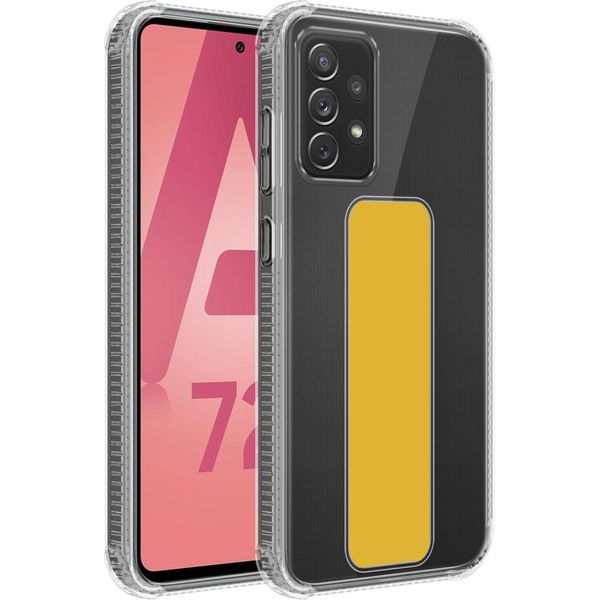 Cadorabo Custodia Protettiva Per Samsung Galaxy A72 4G / 5G Custodia In Giallo Custodia Tpu Silicone Cover Funzione Stand-image