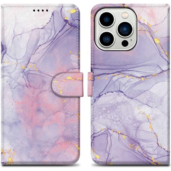 Cadorabo Custodia Protettiva Per Apple Iphone 14 Pro Case Design Viola Custodia Per Cellulare Custodia Protettiva Custodia Magnetica Custodia Cover-image