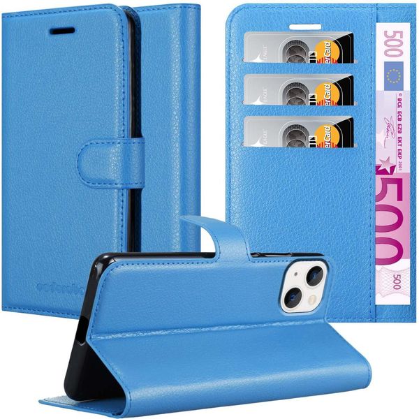Cadorabo Custodia Per Apple Iphone 14 Plus Custodia Protettiva In Blu Custodia Per Cellulare Cover Chiusura Magnetica-image