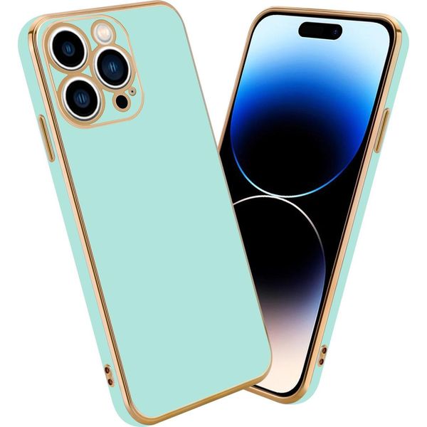 Cadorabo Custodia Protettiva Per Apple Iphone 14 Pro Max In Verde Custodia Per Telefono Cellulare Custodia In Silicone Tpu Fotocamera Protezione Custodia-image