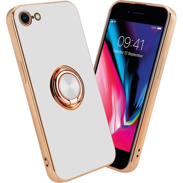 Cadorabo Custodia Protettiva Per Apple Iphone 7 / 7S / 8 / Se 2020 Custodia In Bianco Custodia Cover Fotocamera Protezione Magnetica-image