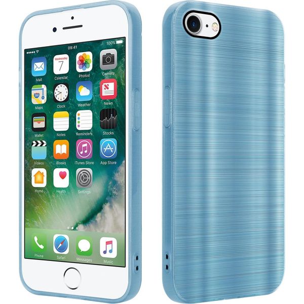 Cadorabo Copertura Per Apple Iphone 7 / 7S / 8 / Se 2020 Copertura Protettiva In Turchese Cellulare Copertura Tpu Silicone Custodia Custodia-image