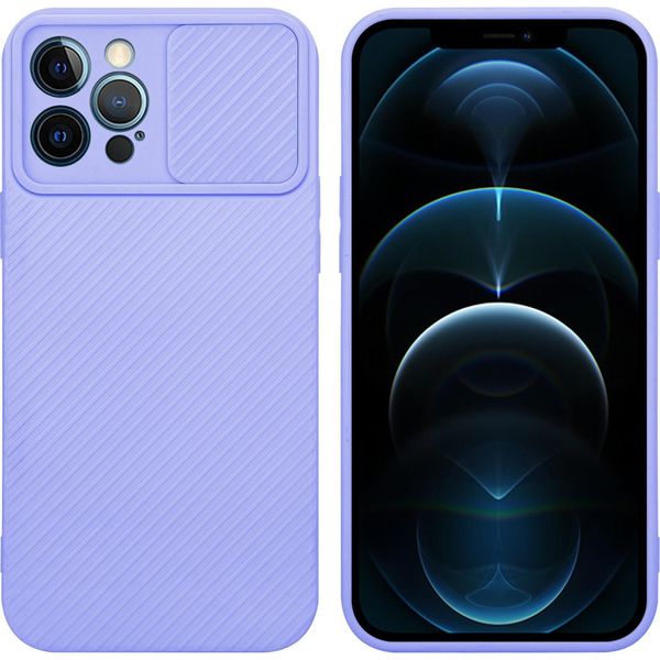 Cadorabo Custodia Per Apple Iphone 12 Pro Max Custodia Protettiva In Viola Custodia Per Telefono Cellulare Custodia In Tpu Custodia Cover Camera Protection-image