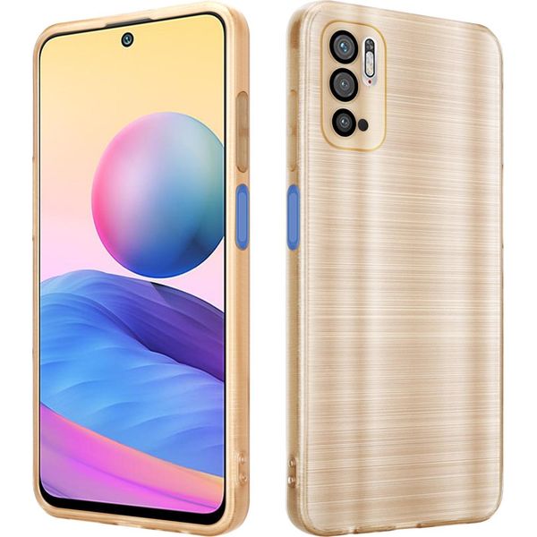 Cadorabo Cover Per Xiaomi Redmi Note 10 5G / Poco M3 Pro 5G Cover Protettiva In Oro Custodia Del Telefono Cellulare Custodia In Silicone Tpu-image