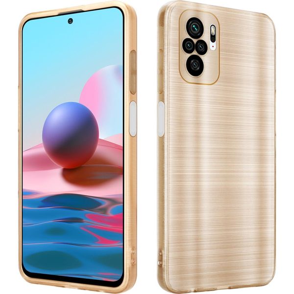 Cadorabo Cover Per Xiaomi Redmi Note 10 4G / Redmi Note 10S Cover Protettiva In Oro Custodia Del Telefono Cellulare Custodia In Silicone Tpu-image