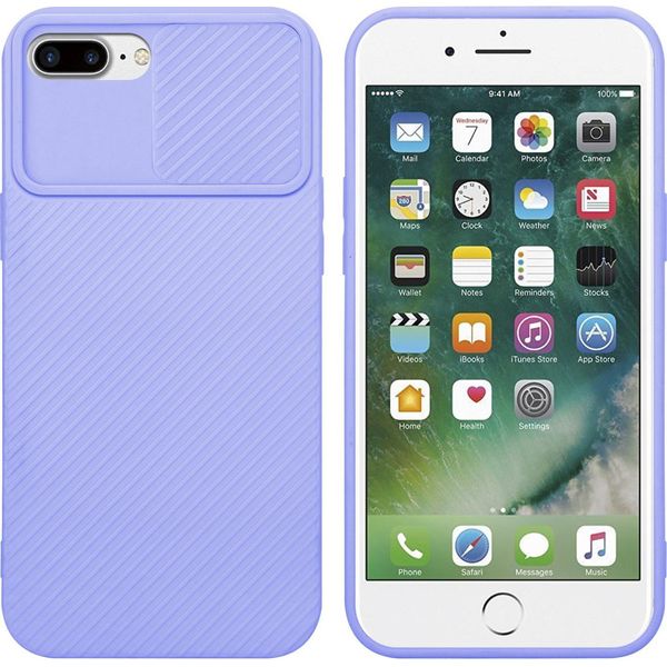 Cadorabo Custodia Per Apple Iphone 7 Plus / 7S Plus / 8 Plus Custodia Protettiva In Viola Custodia Per Cellulare Tpu Custodia Cover-image