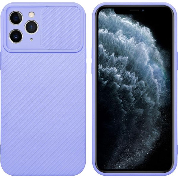 Cadorabo Custodia Per Apple Iphone 11 Pro Max Custodia Protettiva In Viola Custodia Per Cellulare Custodia In Tpu Custodia Cover Camera Protection-image